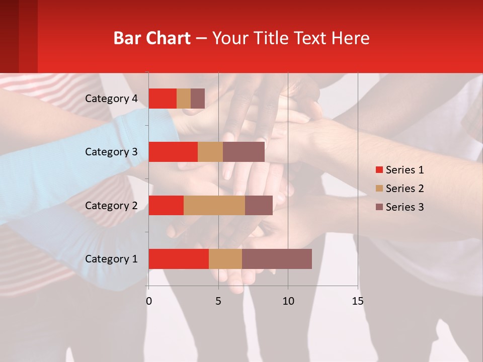 A Group Of People Putting Their Hands Together PowerPoint Template