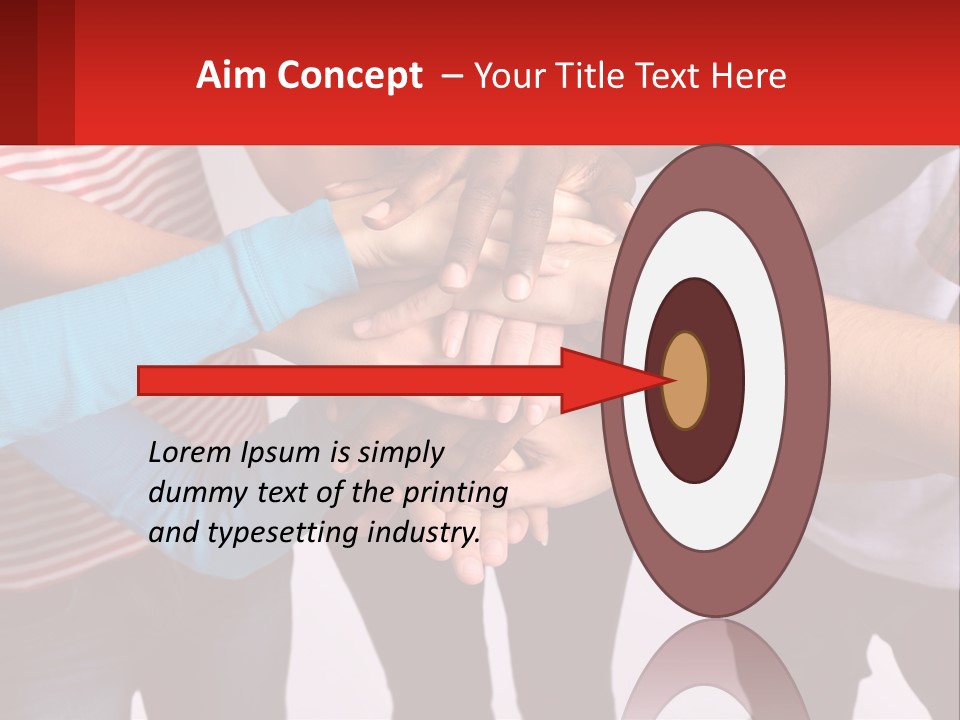 A Group Of People Putting Their Hands Together PowerPoint Template