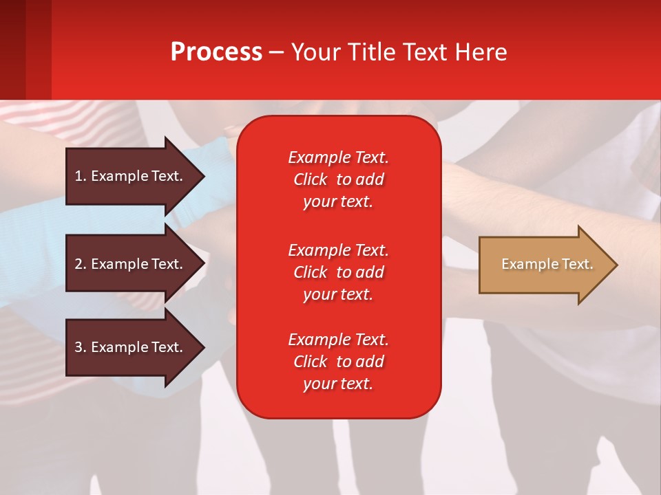 A Group Of People Putting Their Hands Together PowerPoint Template