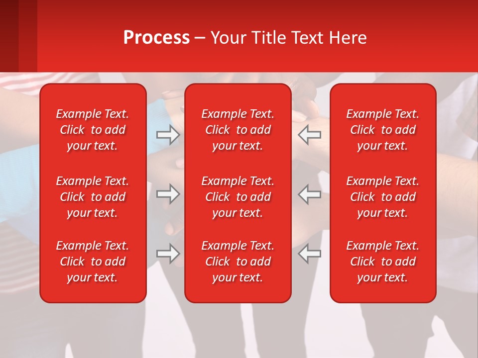 A Group Of People Putting Their Hands Together PowerPoint Template