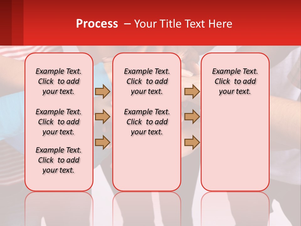 A Group Of People Putting Their Hands Together PowerPoint Template