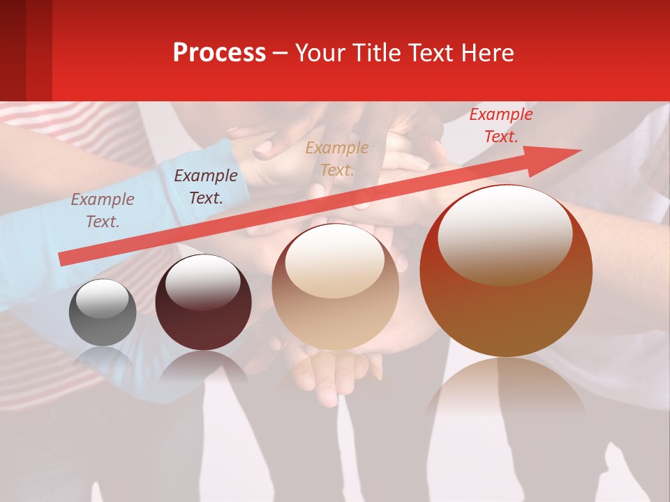 A Group Of People Putting Their Hands Together PowerPoint Template
