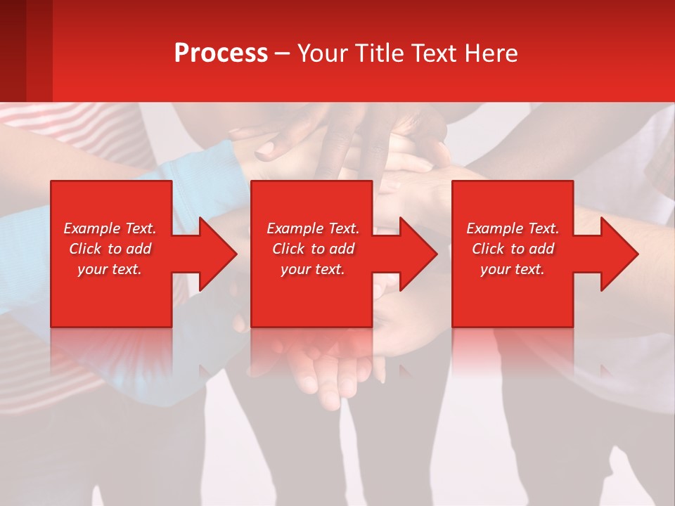 A Group Of People Putting Their Hands Together PowerPoint Template