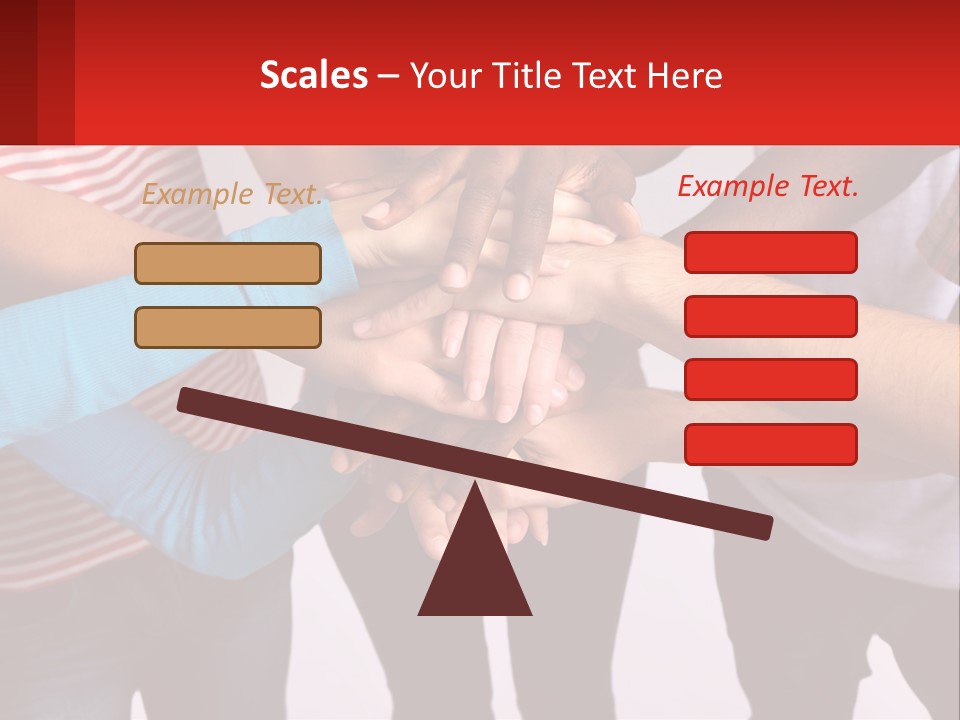 A Group Of People Putting Their Hands Together PowerPoint Template