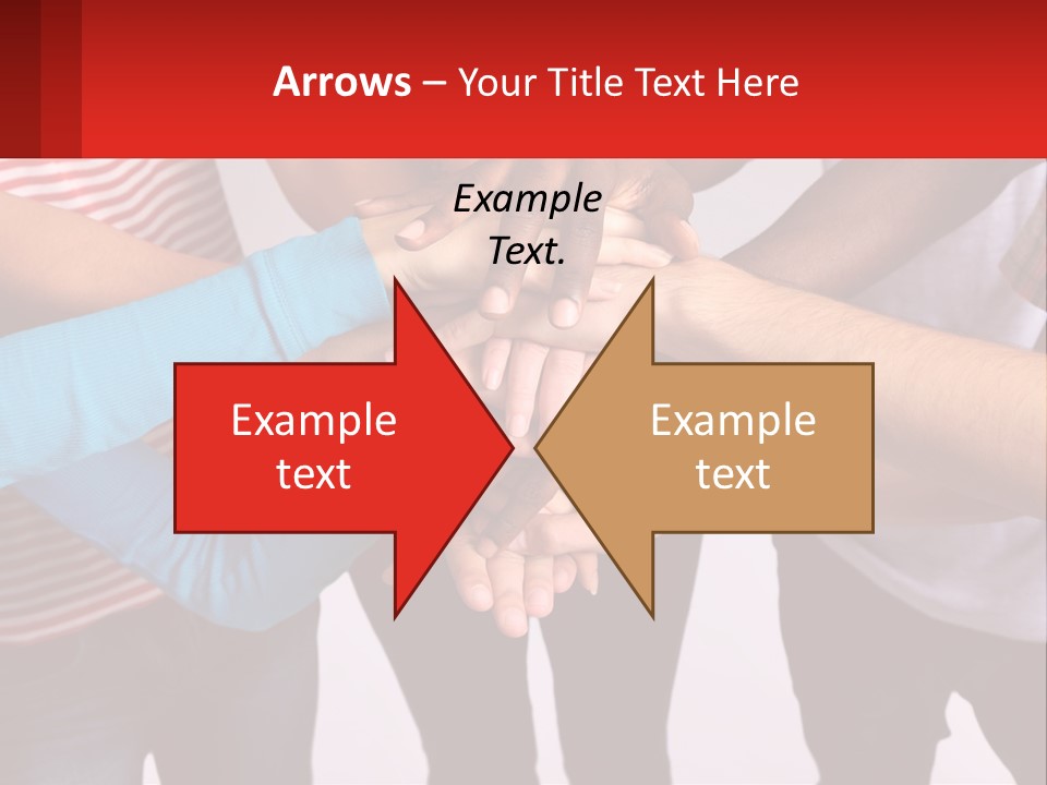 A Group Of People Putting Their Hands Together PowerPoint Template