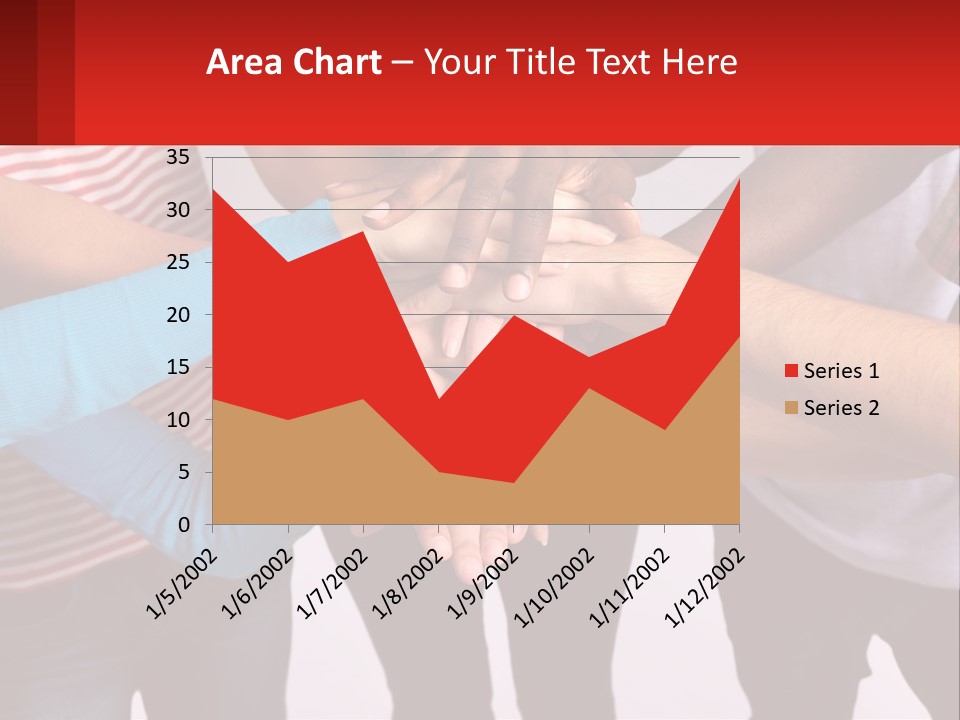 A Group Of People Putting Their Hands Together PowerPoint Template