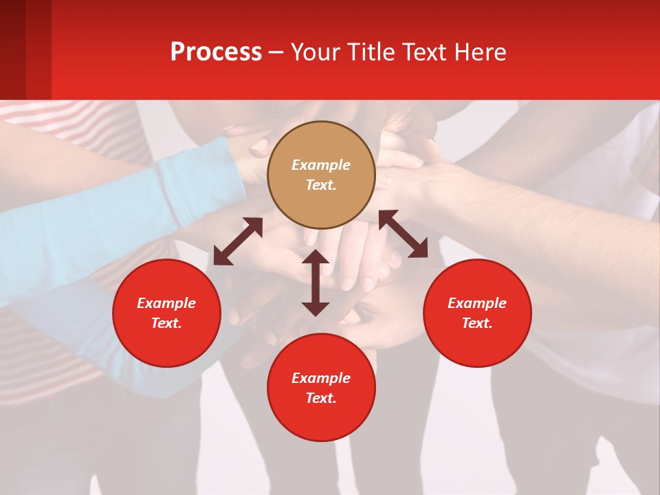 A Group Of People Putting Their Hands Together PowerPoint Template