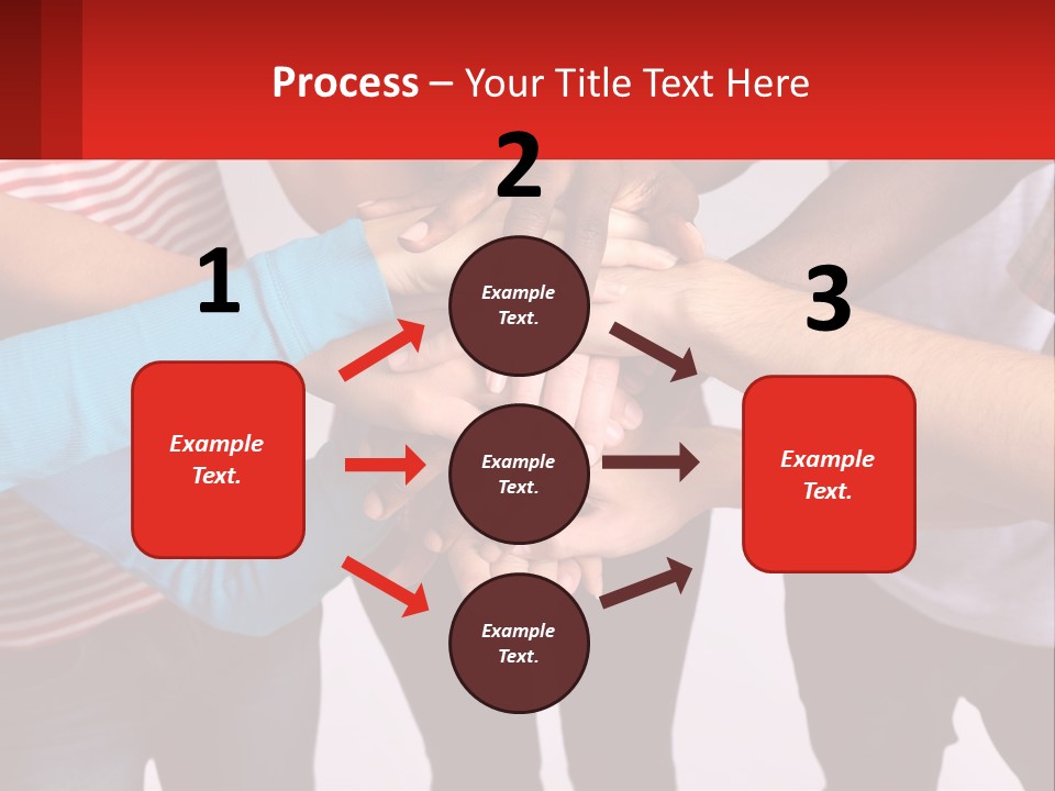 A Group Of People Putting Their Hands Together PowerPoint Template