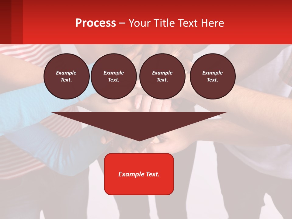 A Group Of People Putting Their Hands Together PowerPoint Template