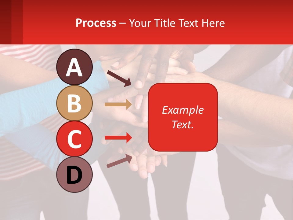 A Group Of People Putting Their Hands Together PowerPoint Template