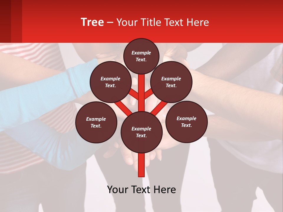 A Group Of People Putting Their Hands Together PowerPoint Template