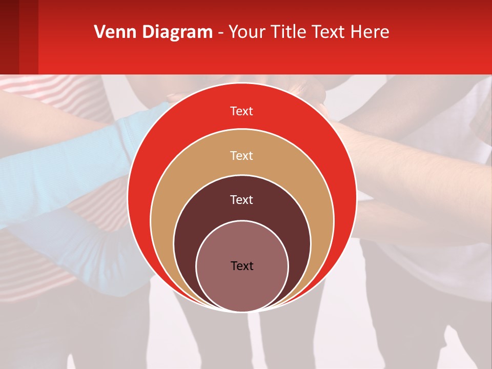 A Group Of People Putting Their Hands Together PowerPoint Template