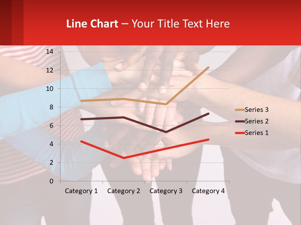 A Group Of People Putting Their Hands Together PowerPoint Template