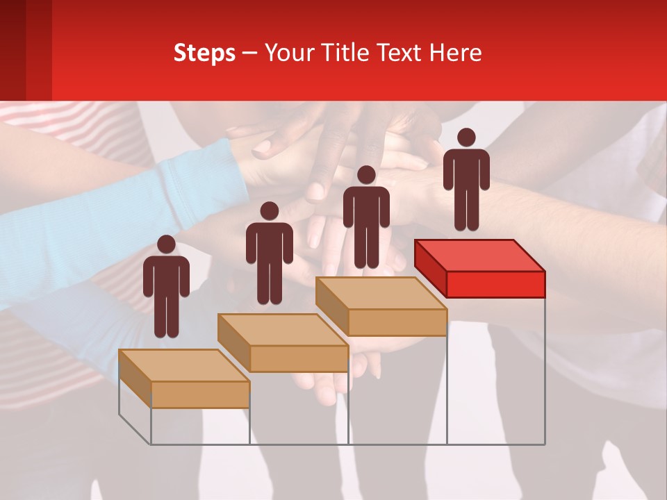 A Group Of People Putting Their Hands Together PowerPoint Template