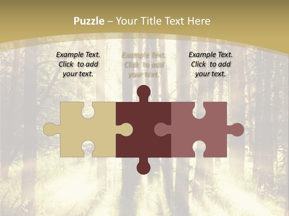 A Sunlit Forest Powerpoint Presentation PowerPoint Template