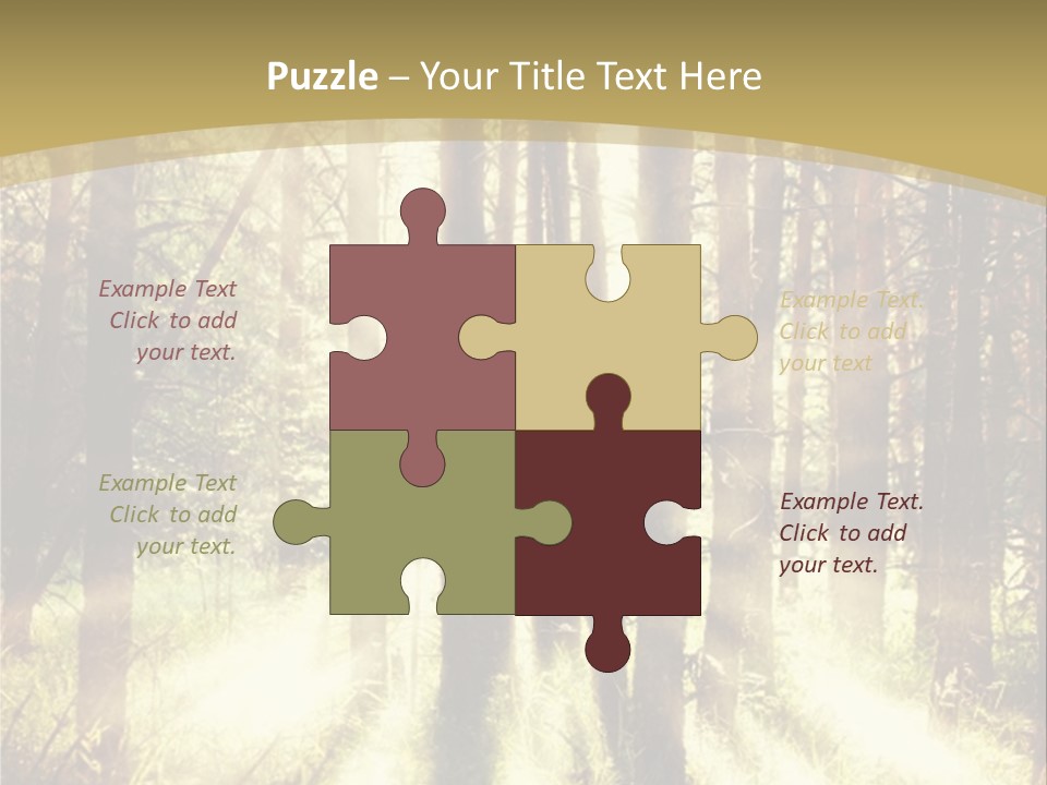A Sunlit Forest Powerpoint Presentation PowerPoint Template