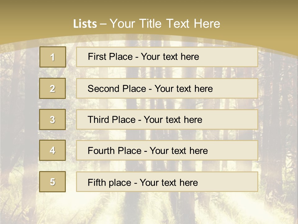 A Sunlit Forest Powerpoint Presentation PowerPoint Template