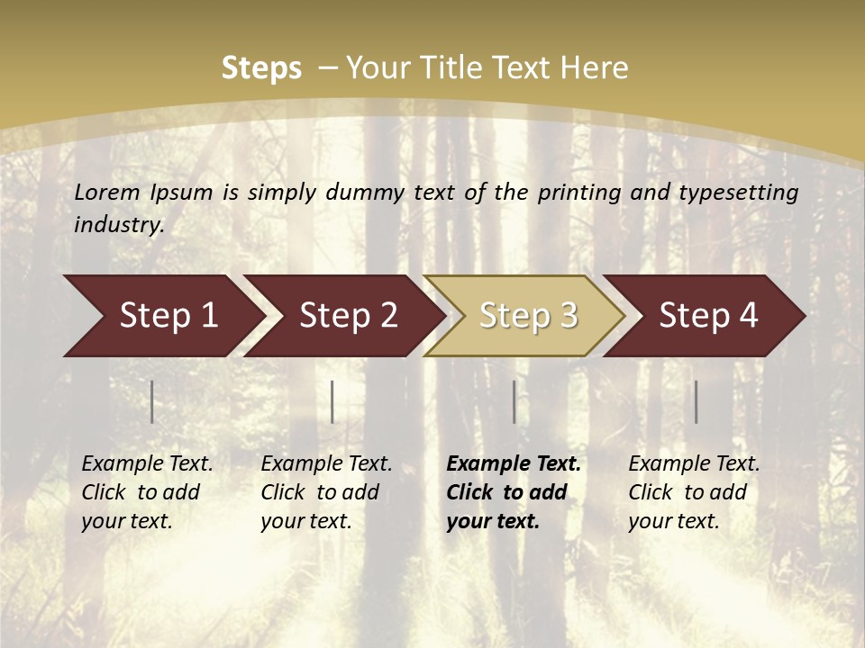 A Sunlit Forest Powerpoint Presentation PowerPoint Template
