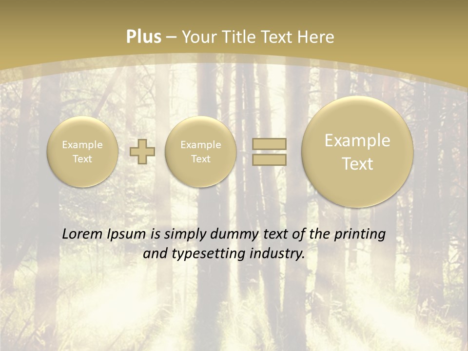 A Sunlit Forest Powerpoint Presentation PowerPoint Template