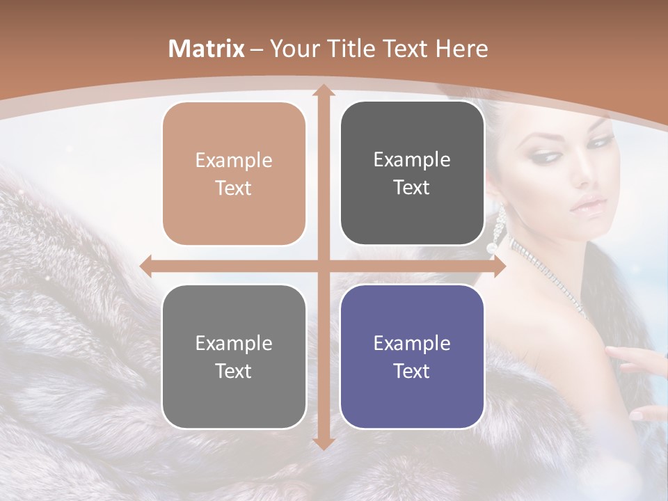 A Beautiful Woman In A Fur Coat Powerpoint Template PowerPoint Template