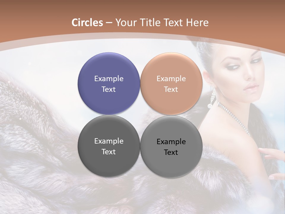 A Beautiful Woman In A Fur Coat Powerpoint Template PowerPoint Template