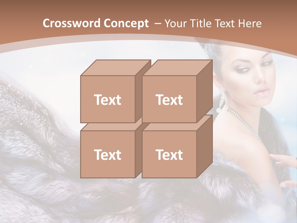 A Beautiful Woman In A Fur Coat Powerpoint Template PowerPoint Template