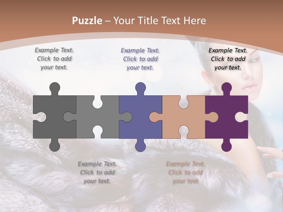 A Beautiful Woman In A Fur Coat Powerpoint Template PowerPoint Template