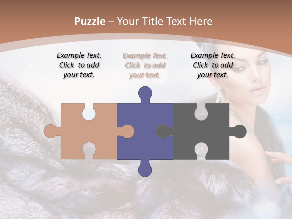 A Beautiful Woman In A Fur Coat Powerpoint Template PowerPoint Template