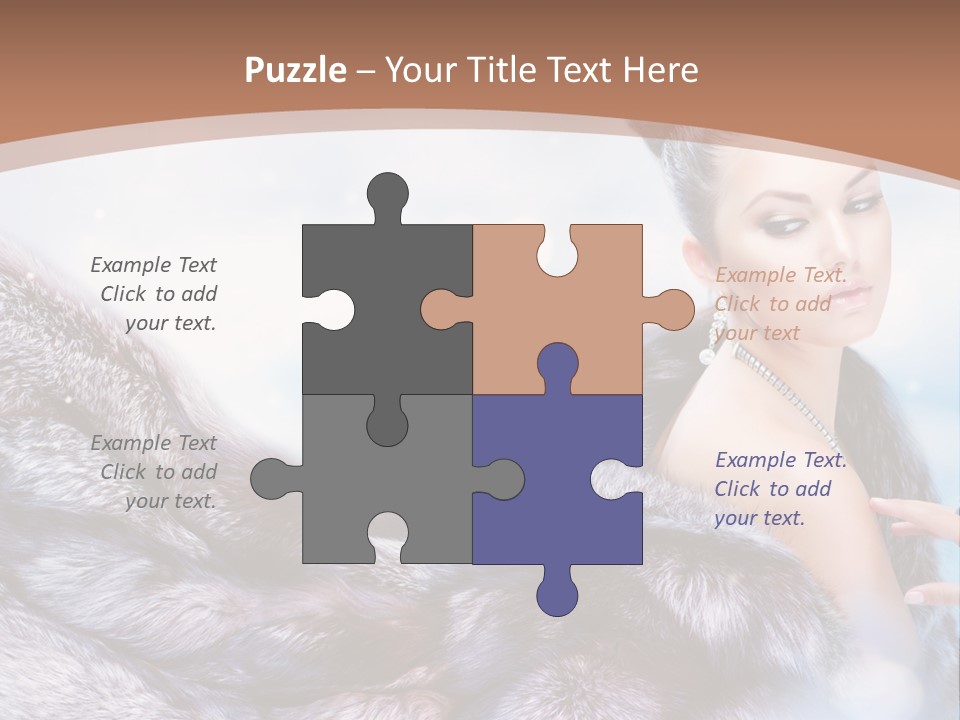 A Beautiful Woman In A Fur Coat Powerpoint Template PowerPoint Template