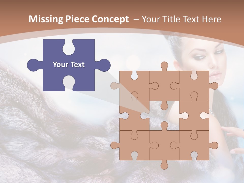 A Beautiful Woman In A Fur Coat Powerpoint Template PowerPoint Template