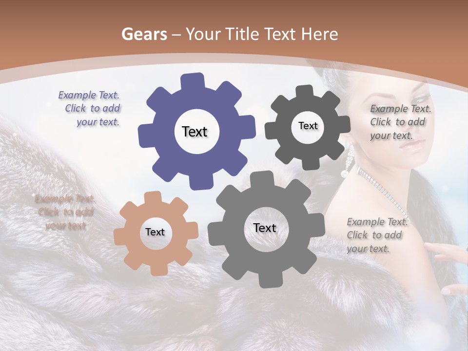 A Beautiful Woman In A Fur Coat Powerpoint Template PowerPoint Template