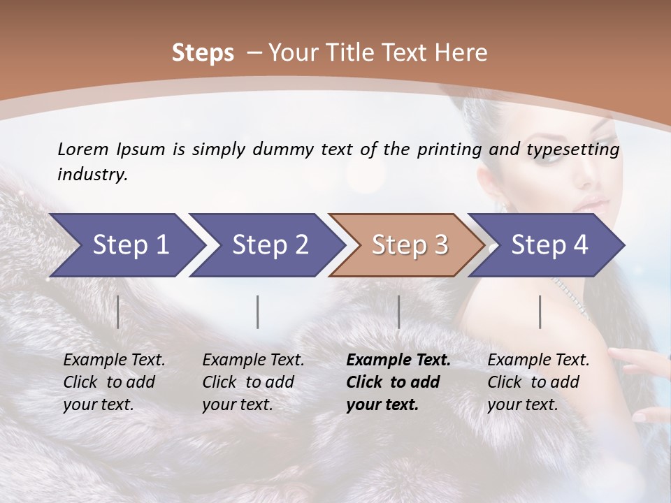 A Beautiful Woman In A Fur Coat Powerpoint Template PowerPoint Template