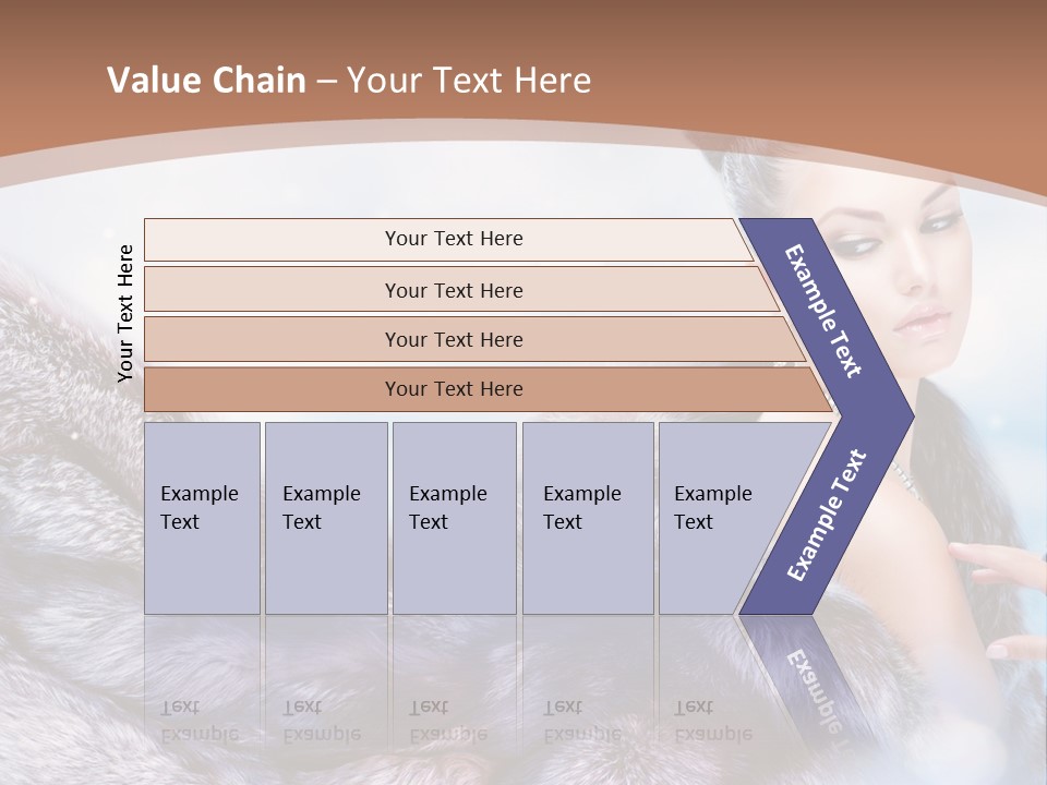 A Beautiful Woman In A Fur Coat Powerpoint Template PowerPoint Template