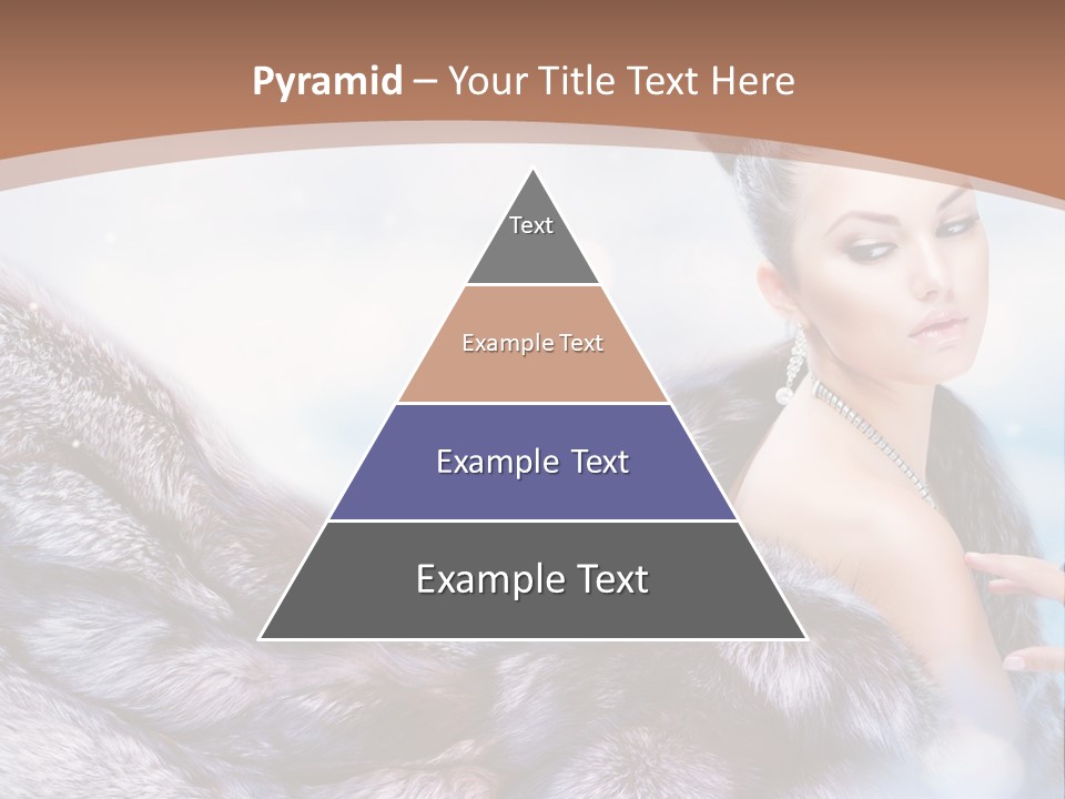 A Beautiful Woman In A Fur Coat Powerpoint Template PowerPoint Template
