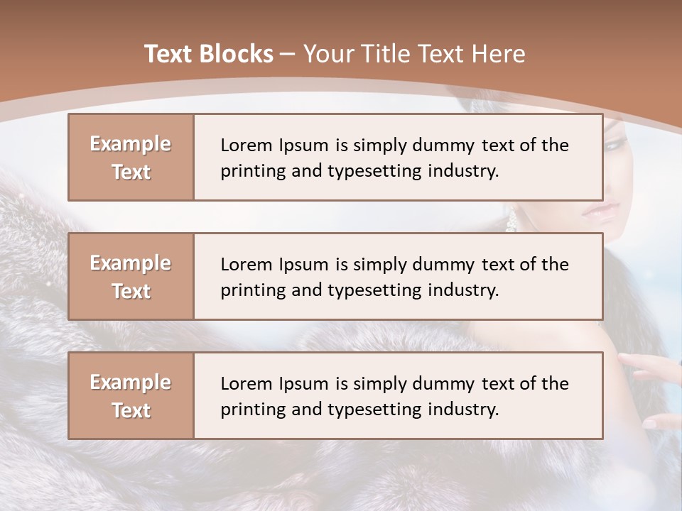 A Beautiful Woman In A Fur Coat Powerpoint Template PowerPoint Template