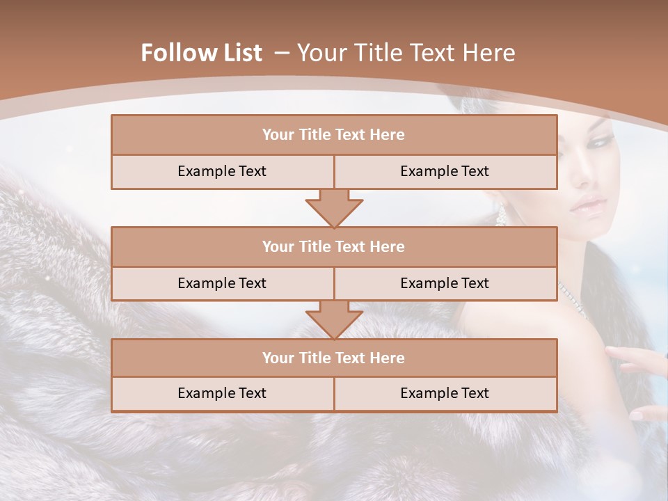 A Beautiful Woman In A Fur Coat Powerpoint Template PowerPoint Template