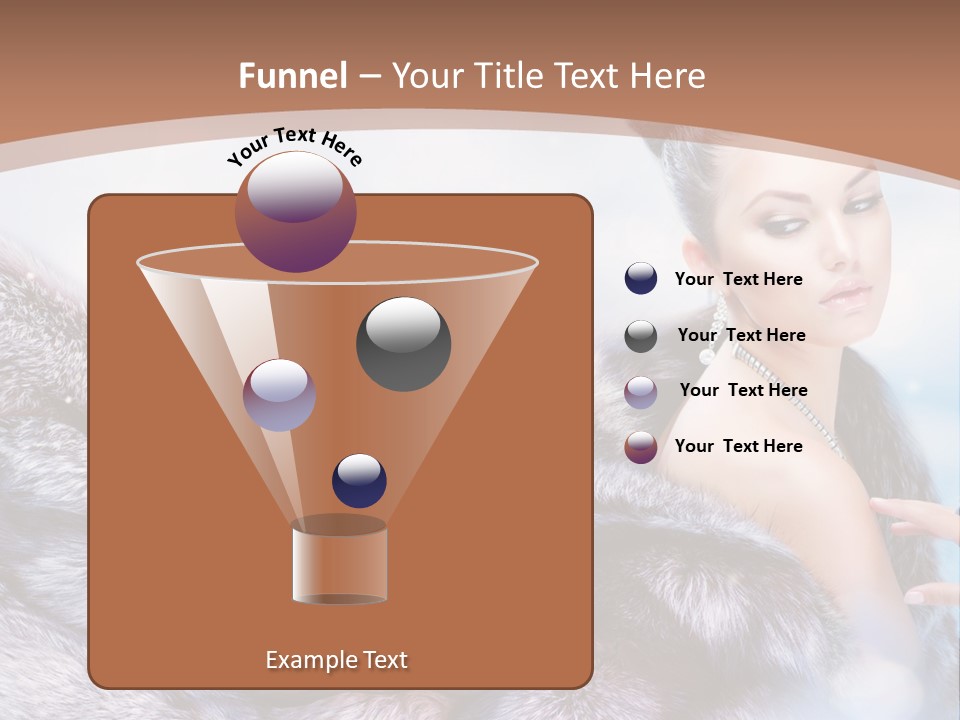 A Beautiful Woman In A Fur Coat Powerpoint Template PowerPoint Template