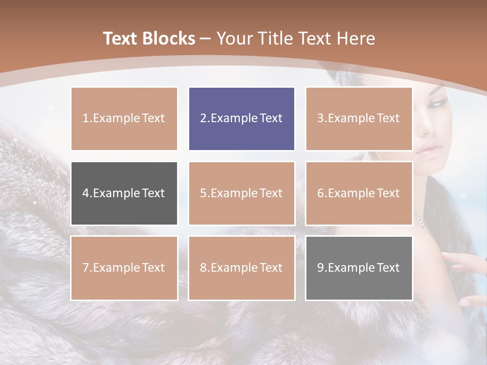 A Beautiful Woman In A Fur Coat Powerpoint Template PowerPoint Template