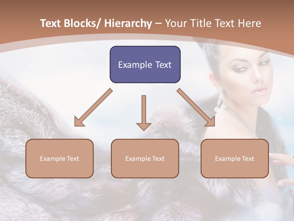 A Beautiful Woman In A Fur Coat Powerpoint Template PowerPoint Template