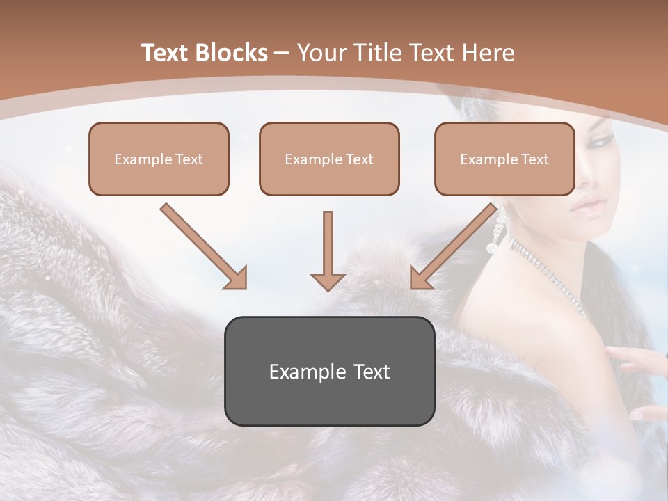 A Beautiful Woman In A Fur Coat Powerpoint Template PowerPoint Template