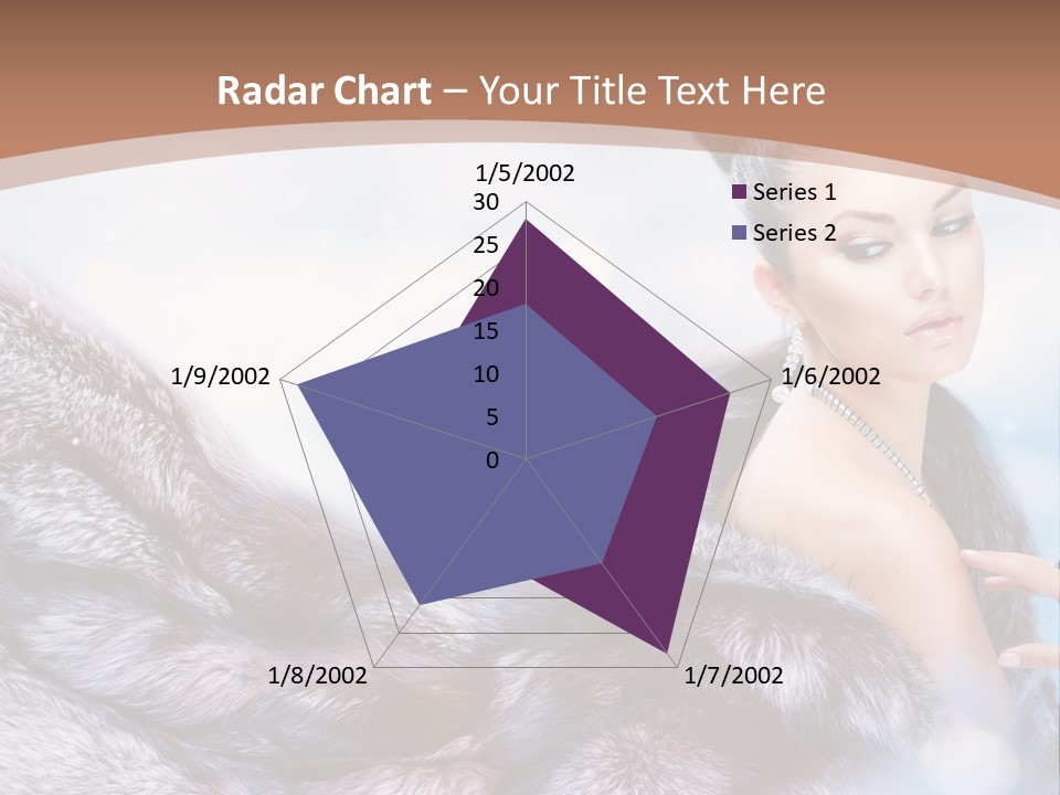 A Beautiful Woman In A Fur Coat Powerpoint Template PowerPoint Template