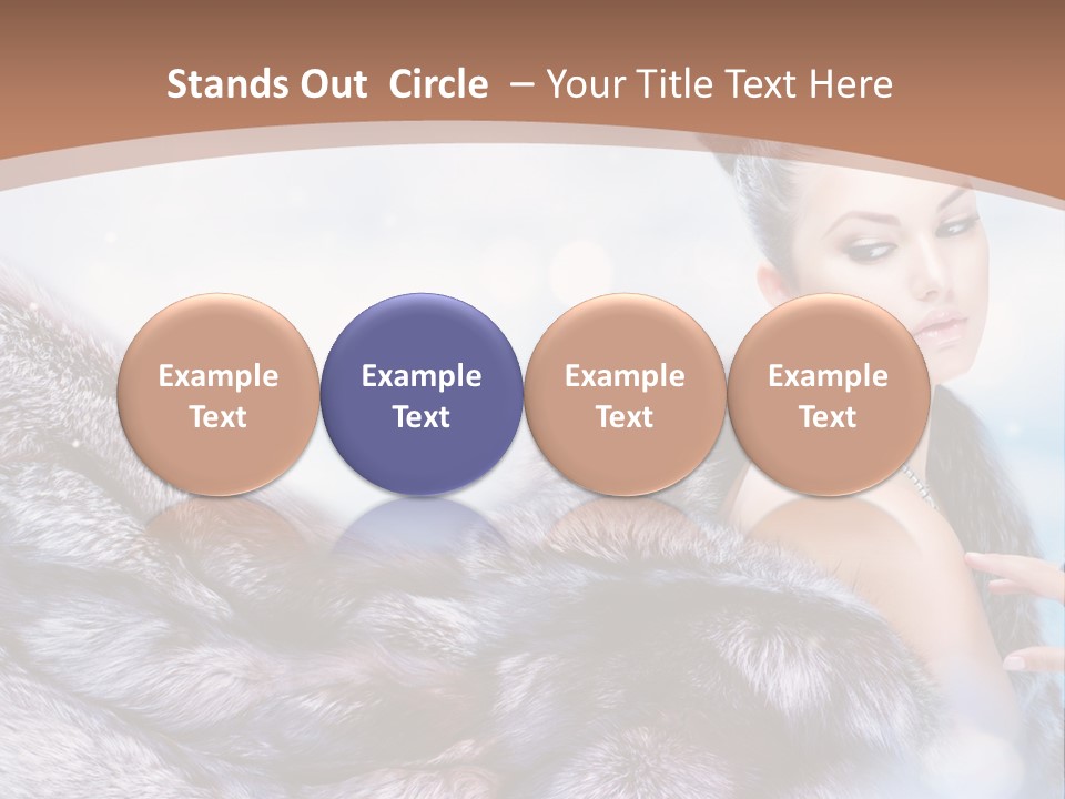 A Beautiful Woman In A Fur Coat Powerpoint Template PowerPoint Template