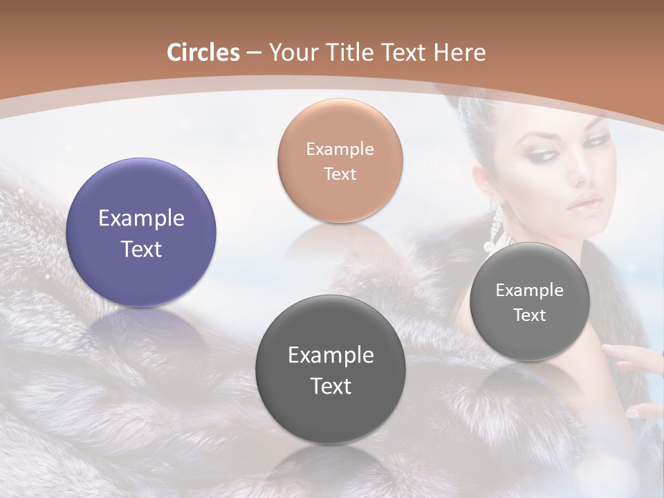 A Beautiful Woman In A Fur Coat Powerpoint Template PowerPoint Template