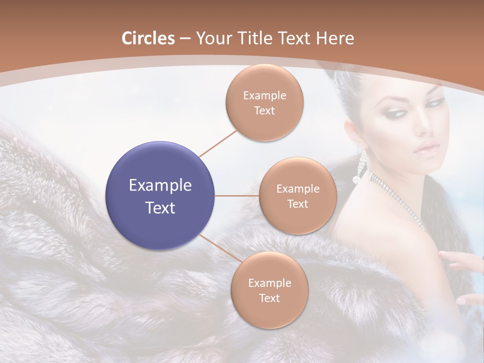 A Beautiful Woman In A Fur Coat Powerpoint Template PowerPoint Template