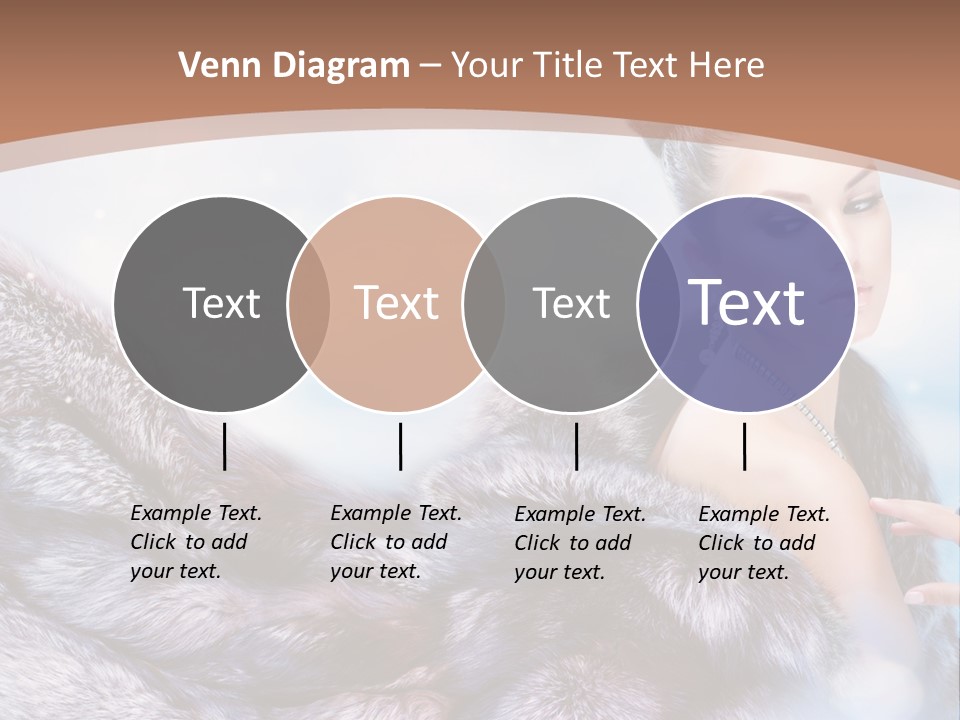 A Beautiful Woman In A Fur Coat Powerpoint Template PowerPoint Template