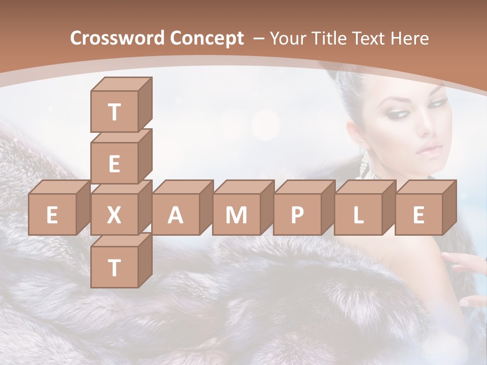 A Beautiful Woman In A Fur Coat Powerpoint Template PowerPoint Template