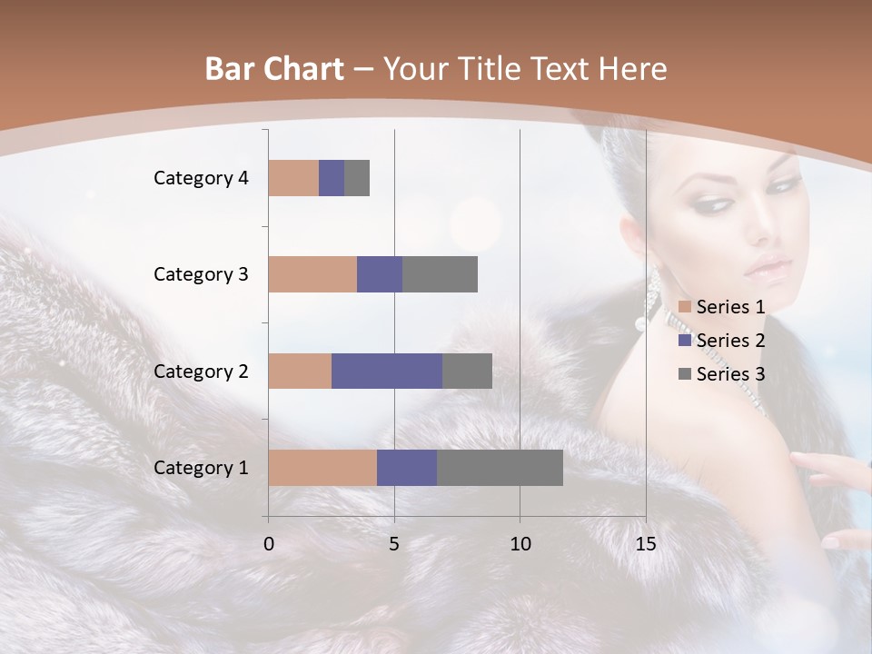 A Beautiful Woman In A Fur Coat Powerpoint Template PowerPoint Template