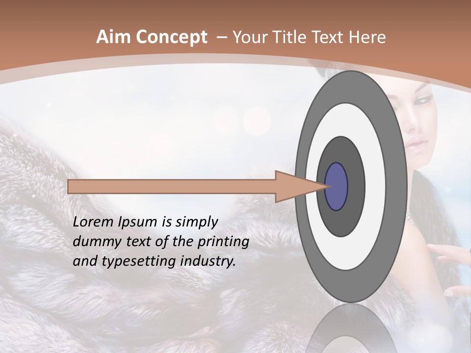 A Beautiful Woman In A Fur Coat Powerpoint Template PowerPoint Template