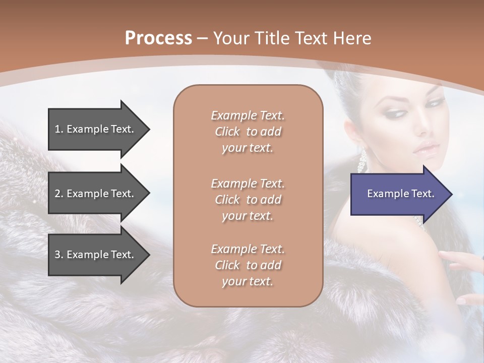 A Beautiful Woman In A Fur Coat Powerpoint Template PowerPoint Template