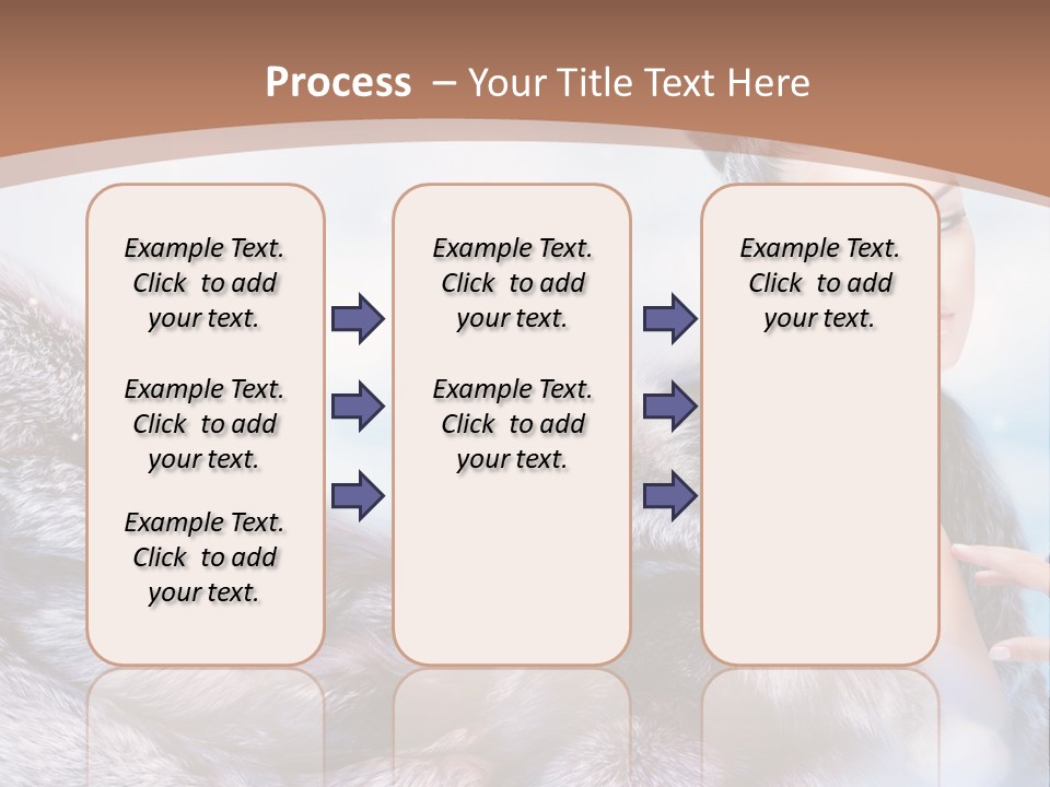 A Beautiful Woman In A Fur Coat Powerpoint Template PowerPoint Template